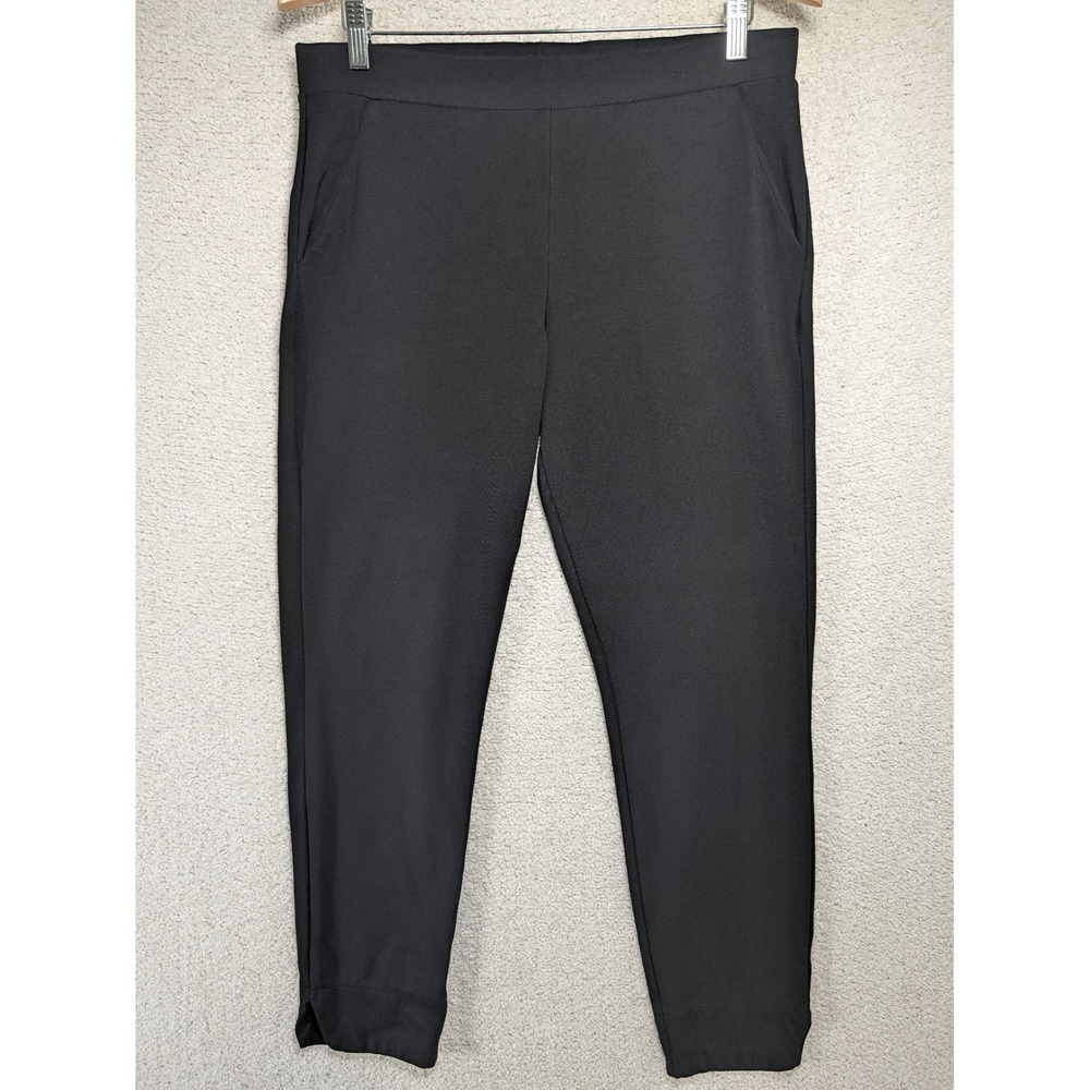 Hue Womens Leggings Rayon Poly Spandex Ponte Knit Black Slim Fit L